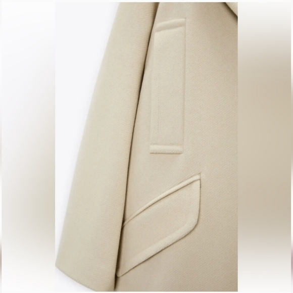 New ZARA Oversized Vanilla/Cream Coat NWT Large Ref 2675/241 - Picture 10 of 14